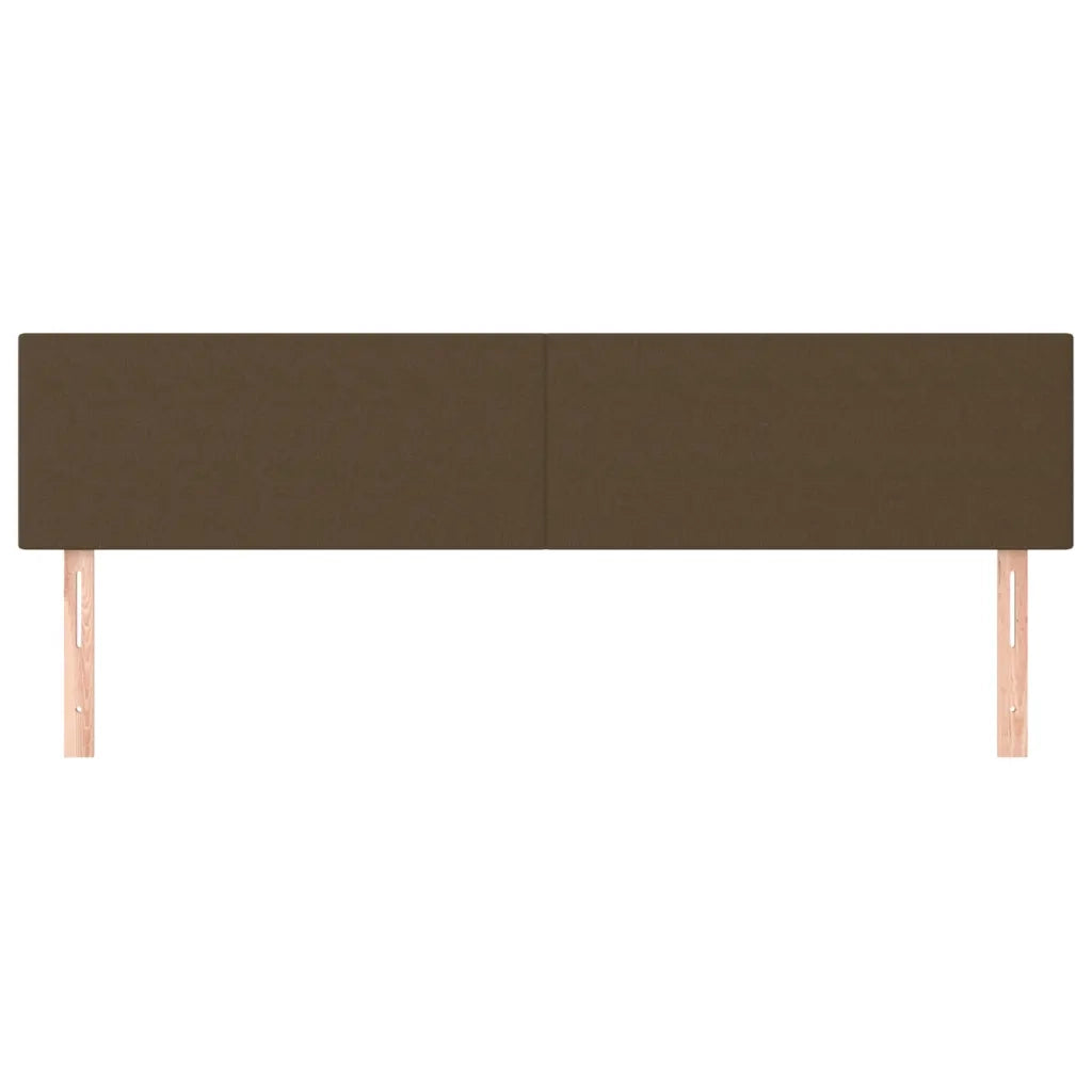 Testiera 2 pz Marrone Scuro 80x5x78/88 cm in Tessuto