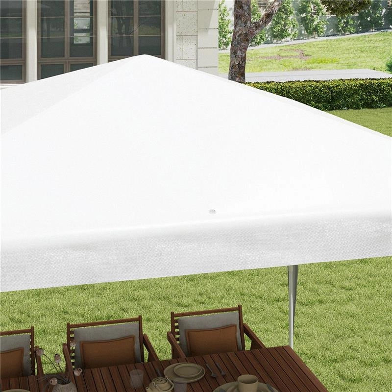 GAZEBO DA GIARDINO 3X3 M PIEGHEVOLE E PORTATILE CON COPERTURA ANTI UV BIANCO
