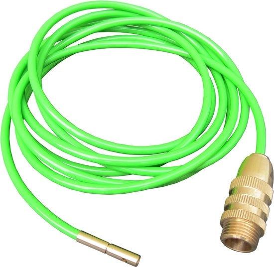 Pulitore di scarico per vasca da bagno e sbloccatore di tubi - 3 m tubo in ottone con connettori in ottone - per uso professionale sbloccatore di tubi clog