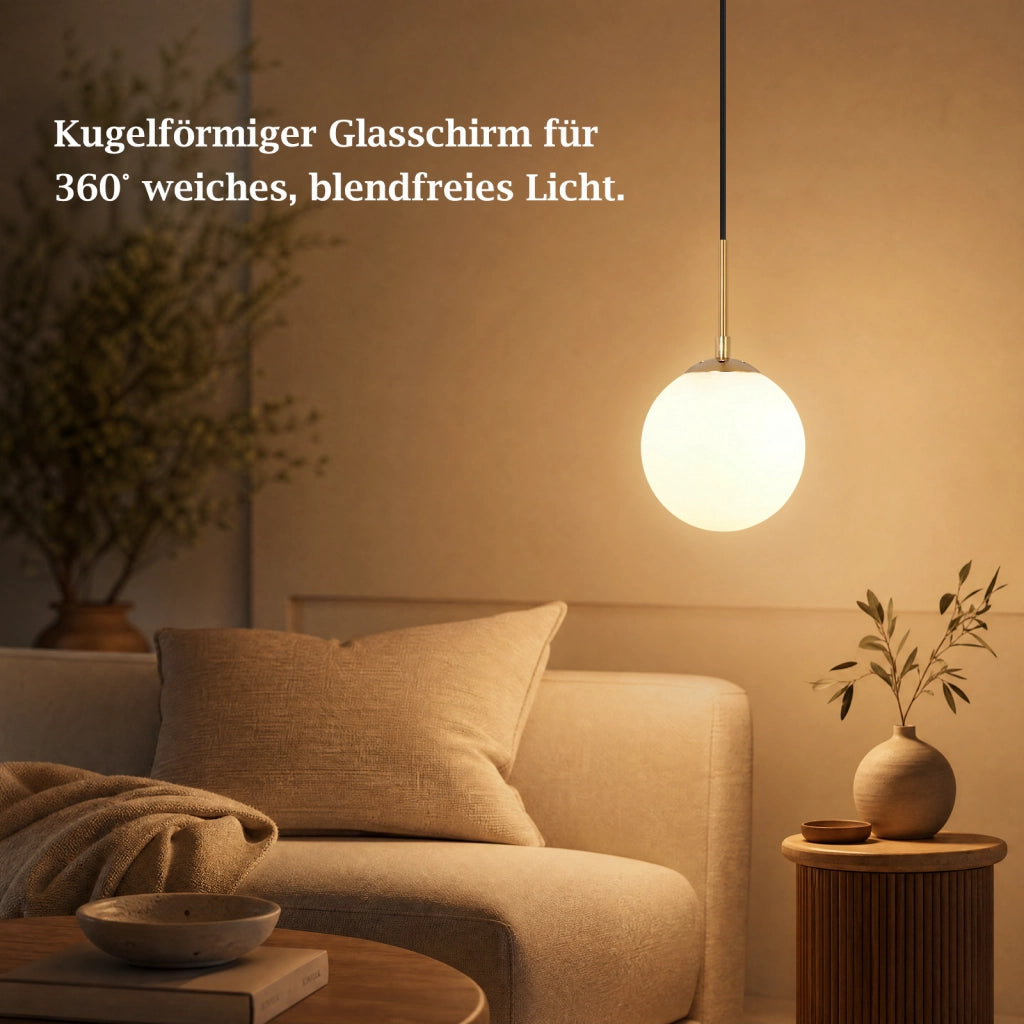 ZMH Lampada a Sospensione 1 Luce Vetro G9 Moderna per Camera Soggiorno senza lampadine