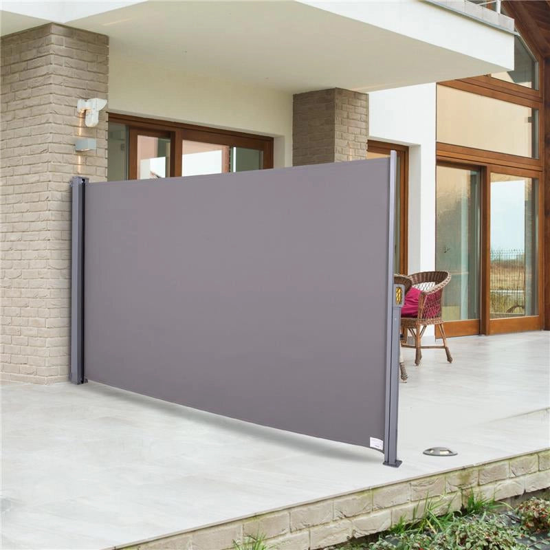 TENDA DA SOLE LATERALE E AVVOLGIBILE 3 X 1.6 MT IN COLORE GRIGIO
