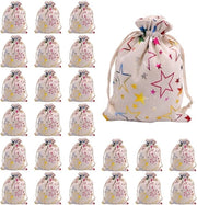 Pacchetto di 25 sterzak di lino - sacchetti per regali da cucire - confezione creativa e artigianale - scelta ideale per i regali di vacanza - borse multifunzionali.