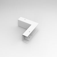 Giunto Angolo 90 Gradi Serie Snodo Interno A Parete Metallo Bianco Opaco