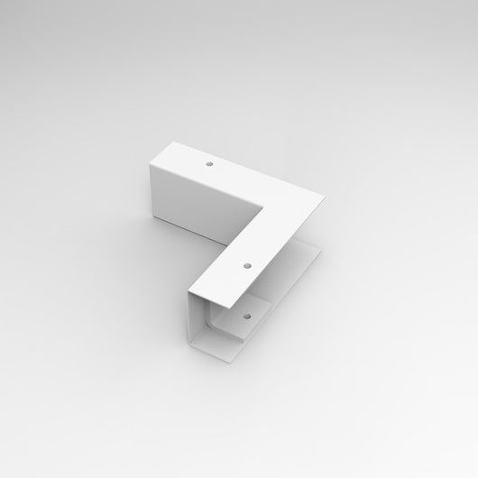Giunto Angolo 90 Gradi Serie Snodo Interno A Parete Metallo Bianco Opaco