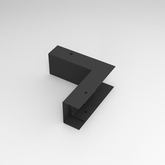 Giunto Angolo 90 Gradi Serie Snodo Interno A Parete Metallo Nero Opaco