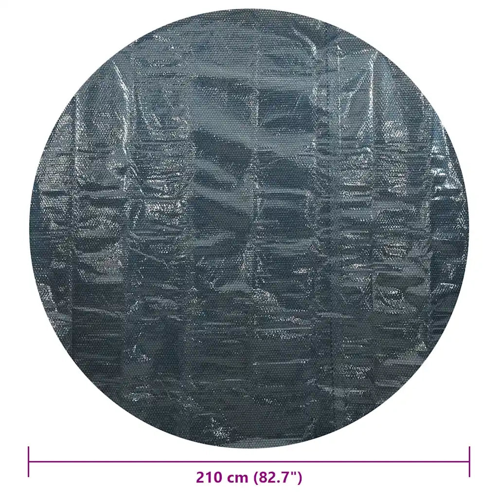 Pellicola Galleggiante Solare PE per Piscina 210 cm Nero e Blu CFW4031141
