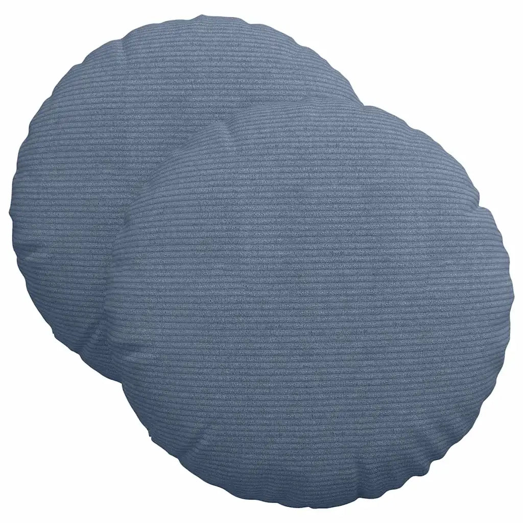 Cuscini per Seduta 2 pz | Cuscini per sedie Blu ? 40 cm Tessuto in Cords