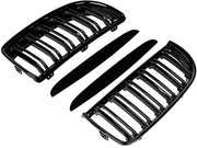 Voorbumperroosters in ABS Zwart - Adatto per BMW 3 serie E90/E91 - 2005-2008 - Pre-facelift - Disegno duraturo - Bumperrooster