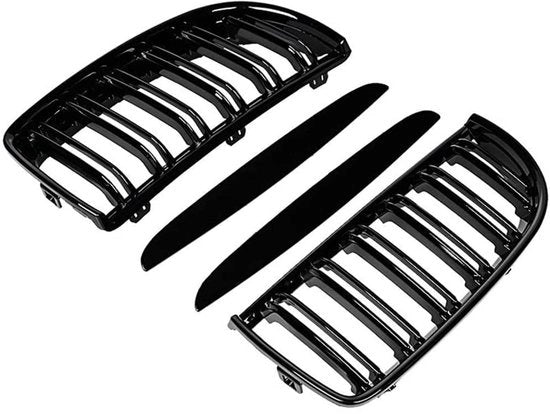 Voorbumperroosters in ABS Zwart - Adatto per BMW 3 serie E90/E91 - 2005-2008 - Pre-facelift - Disegno duraturo - Bumperrooster