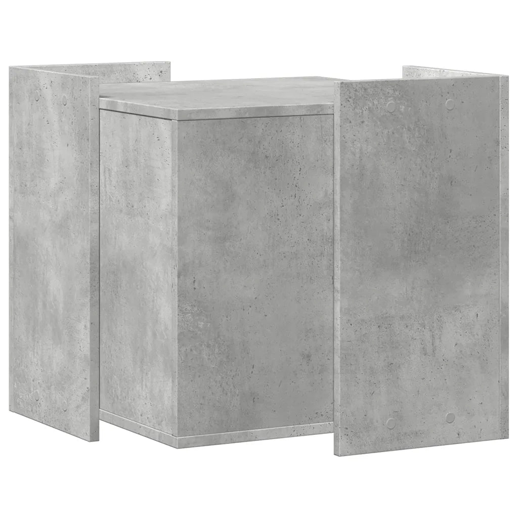Recinto Lettiera Gatti Grigio Cemento 53x53x51 cm in Truciolato 857754