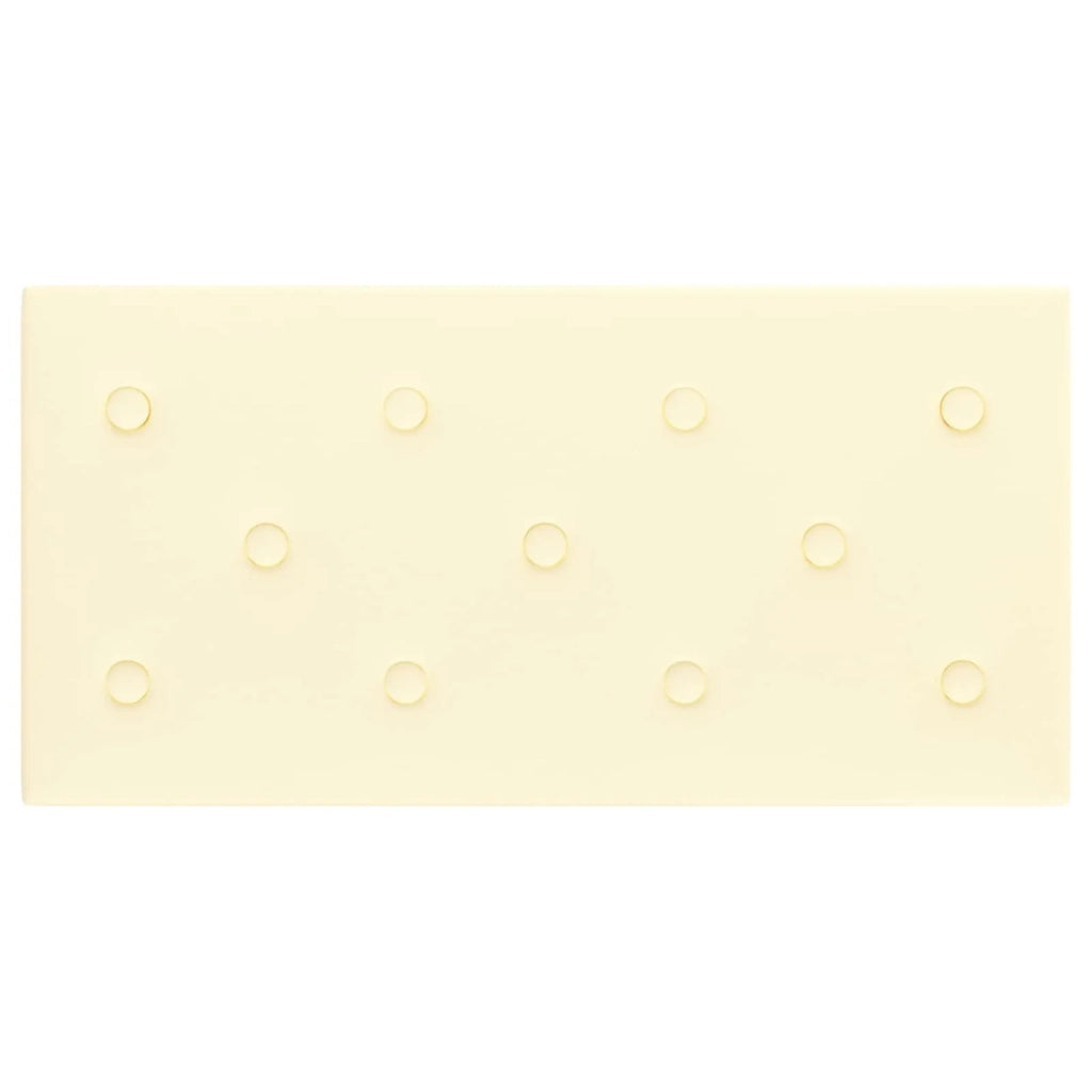 Testiera da Parete 12 pcs Crema 60 x 30 cm Pelle Sintetica