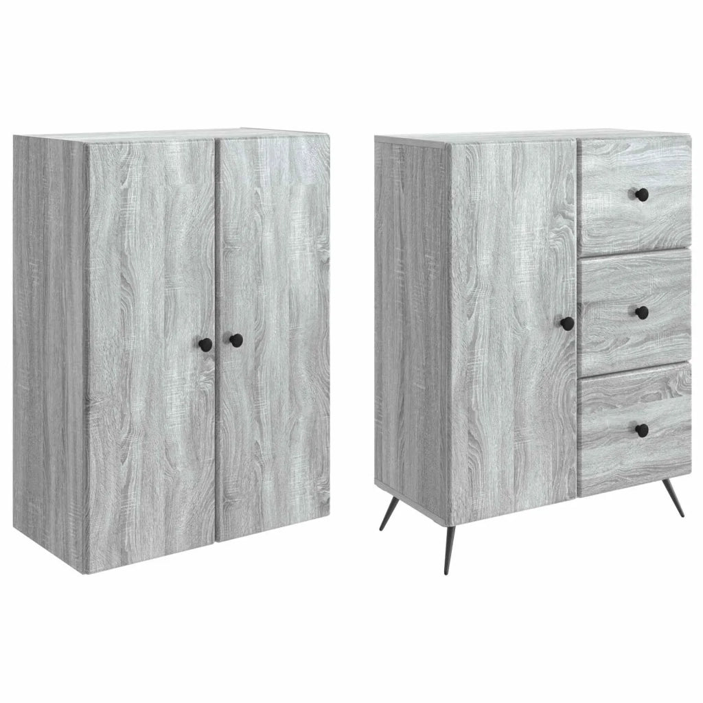 Set di armadi 2 pcs Sonoma grigio Legno ingegnerizzato
