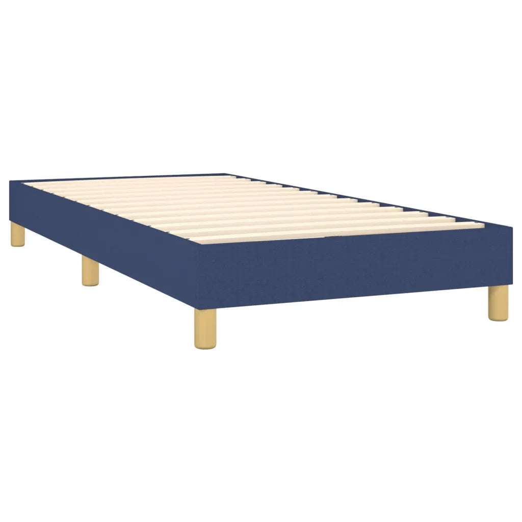 Letto a Molle con Materasso e LED-Struttura Letto con Materasso Blu 90x190 cm in Tessuto 657656