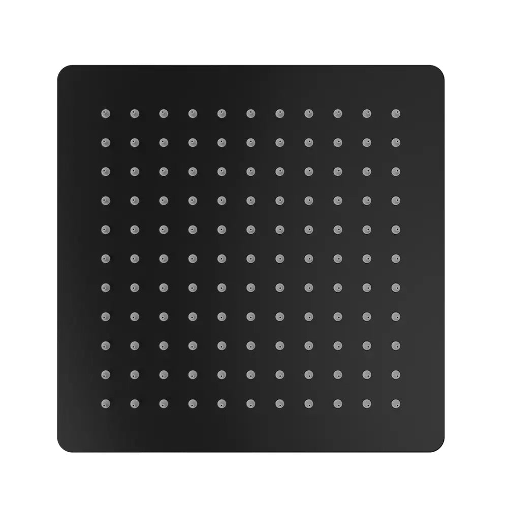 Set doccia nero opaco - Miscelatore incasso Hedy con braccio e soffione slim 20x20 cm
