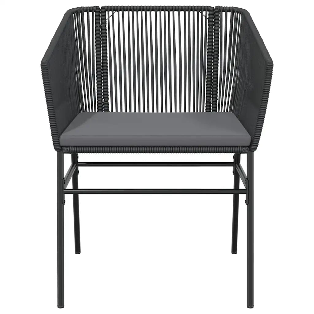 Set da Pranzo da Giardino con Cuscini 5 pz | Set Salotto da Giardino Polyrattan Vetro