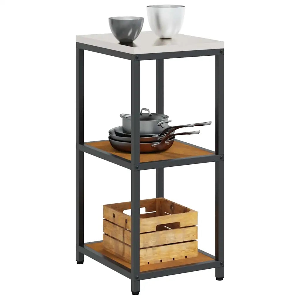 vidaXL Mensola per il deposito in cucina con lo scaffale Ruggine