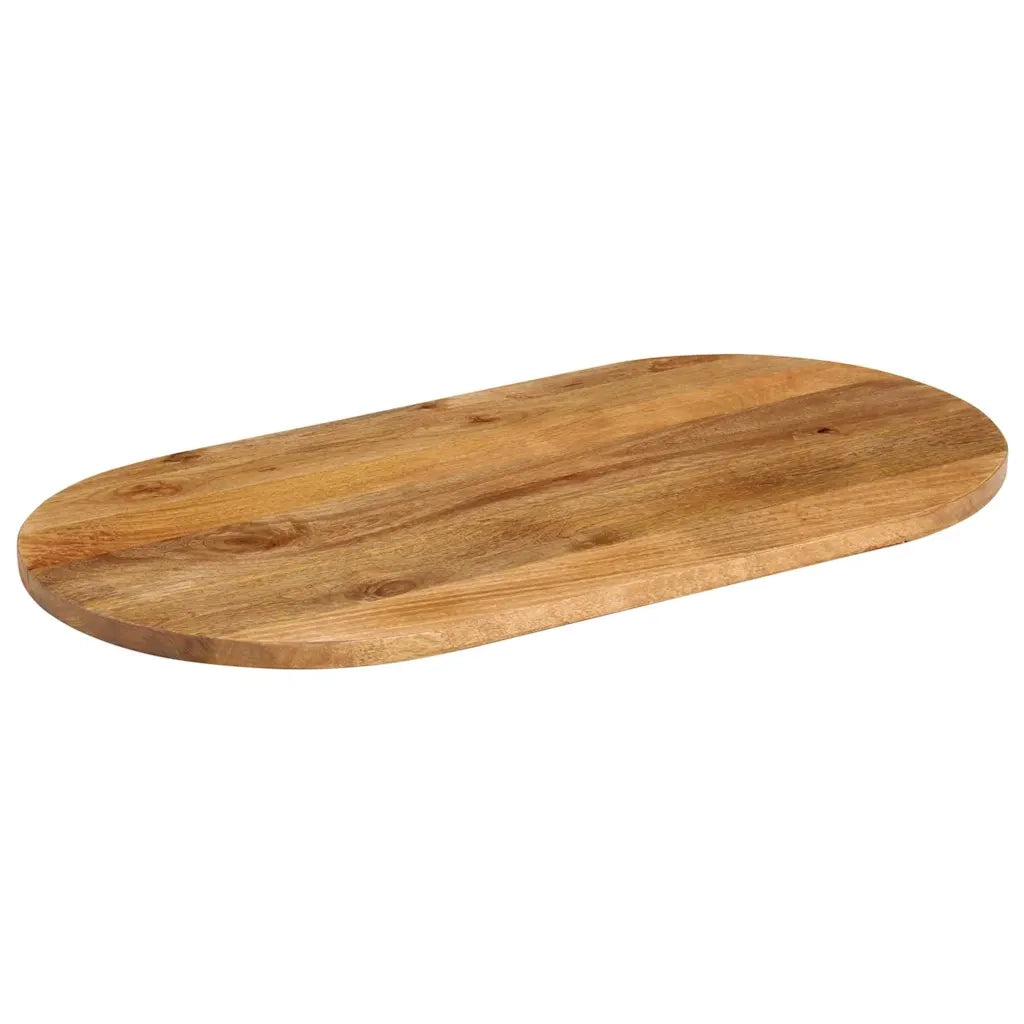 Piano Tavolo 140x60x2,5 cm Ovale in Legno Massello di Mangocod mxl 92527