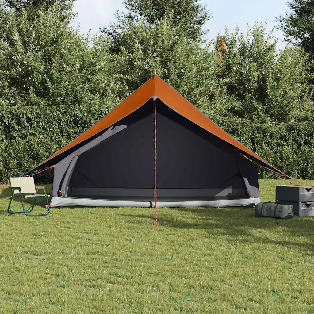 Tenda Familiare con tetto Grigio e arancione 315 x 286 x 200 cm 4100681