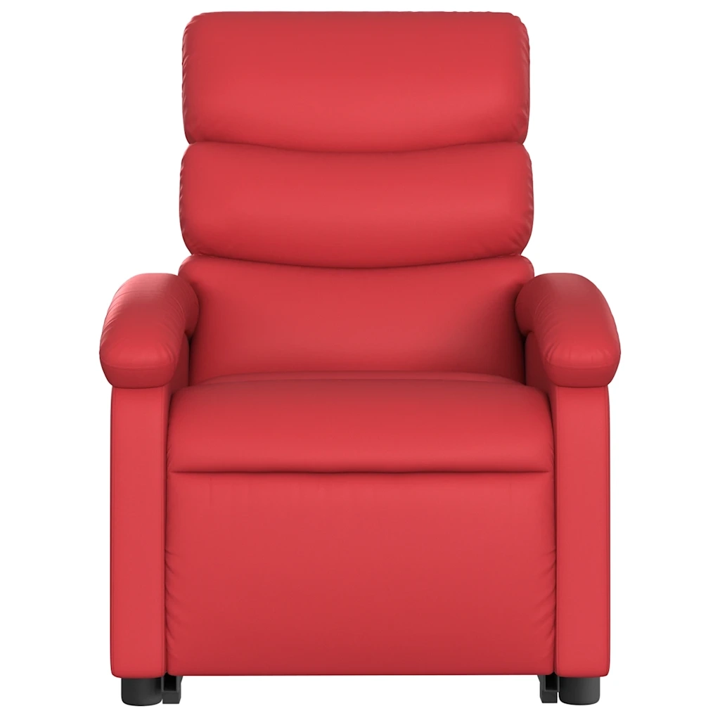 Poltrona Alzapersona Reclinabile Rosso in Similpelle