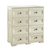 CASSETTIERA 8 CASSETTI PICCOLI ANGORA 79X43X85,5 CM IN RESINA – MOBILE CONTENITORE SALVASPAZIO PER ORGANIZZAZIONE CASA