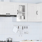 Pensile da Cucina con Porta in Vetro Kalmar Bianco Lucido