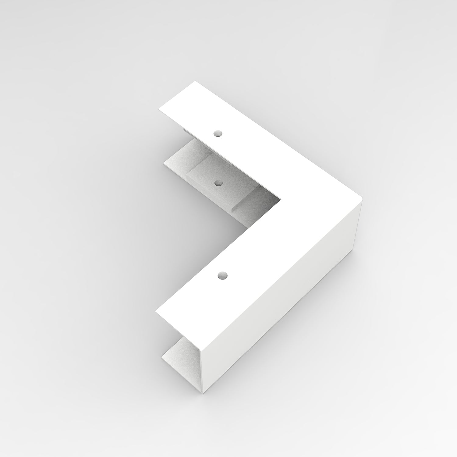 Giunto Angolo 90 Gradi Serie Snodo Esterno A Parete Metallo Bianco Opaco