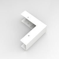 Giunto Angolo 90 Gradi Serie Snodo Esterno A Parete Metallo Bianco Opaco