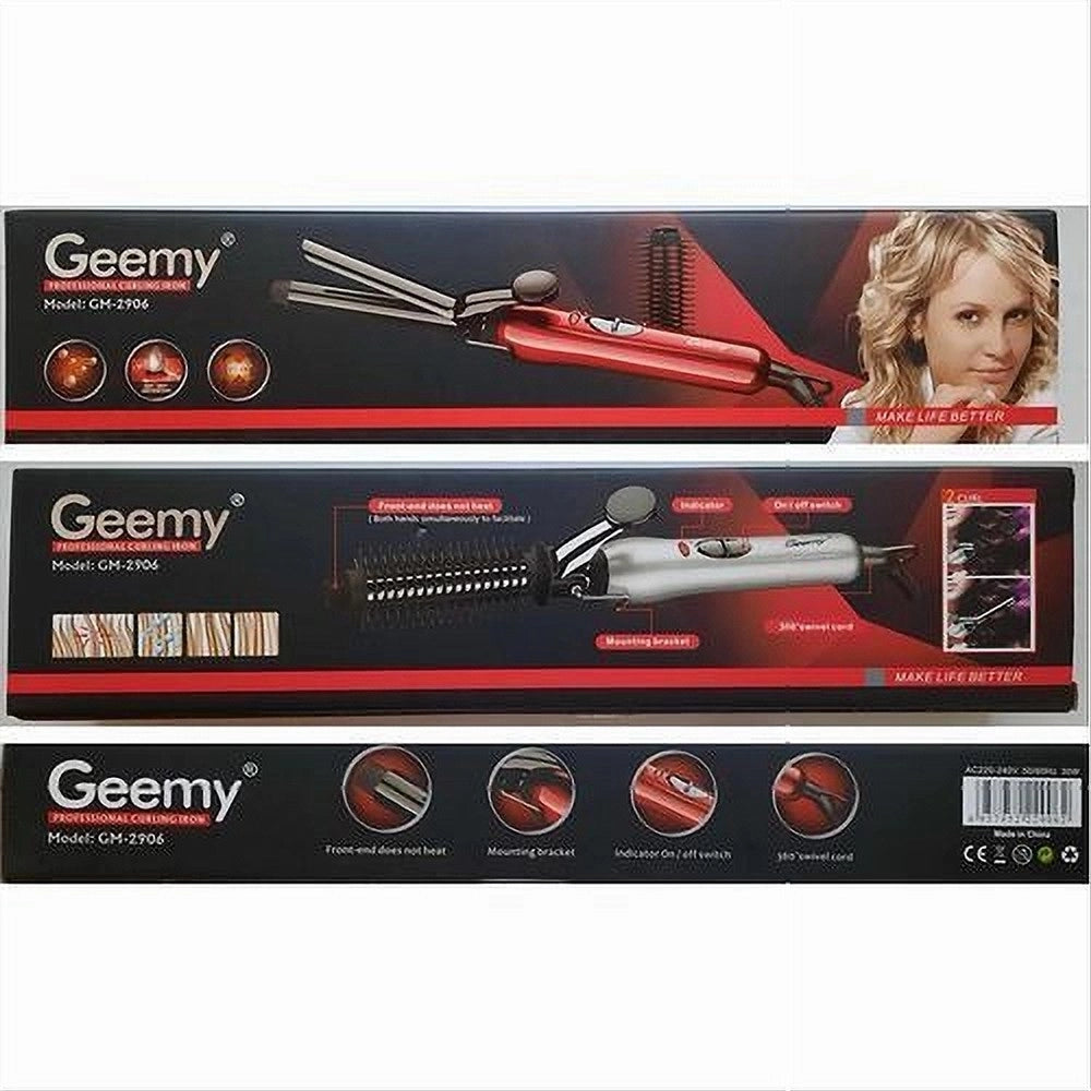 Trade Shop - Ferro Piastra Arricciacapelli Professionale 2in1 Ricci Mossi Con Pettine Gm-2906 -