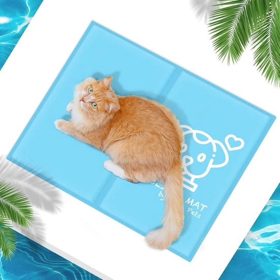 Matte rinfrescante per cani e gatti, coperta rinfrescante per cani, cuscino rinfrescante con gel non tossico per piccoli animali domestici, matto rinfrescante per cani, gatto rinfrescante autonomo, matto rinfrescante per cani, M, 65 x 50 cm