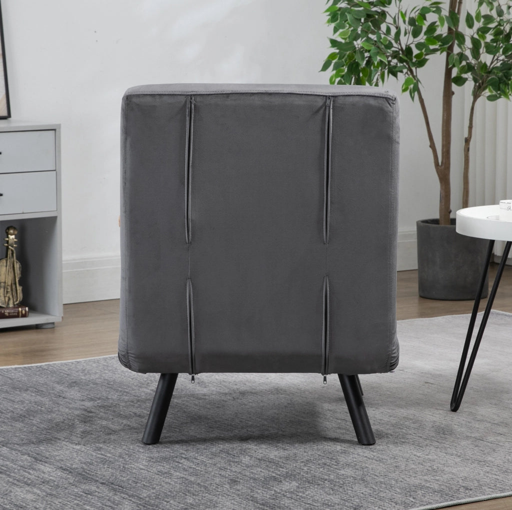 Poltrona letto reclinabile grigio scuro