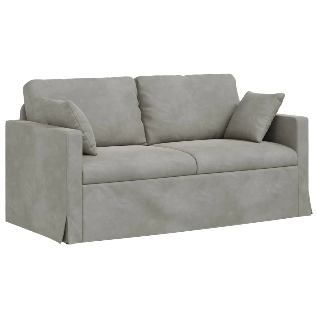 Set di divani 2 pcs Grigio chiaro 158 x 78 x 80 cm Velluto 3407551