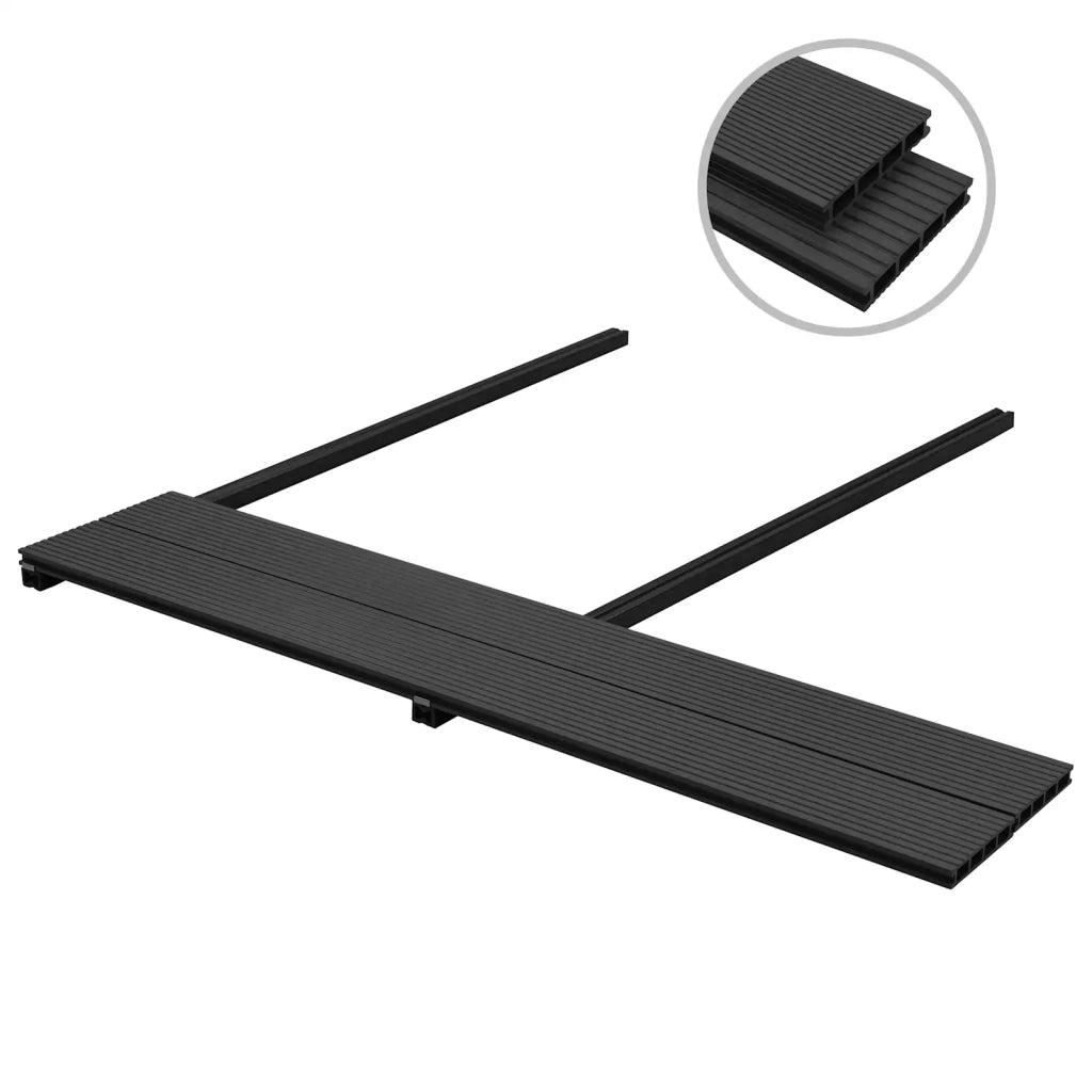 Pavimento da Deck 108 pcs Nero WPC 3444710