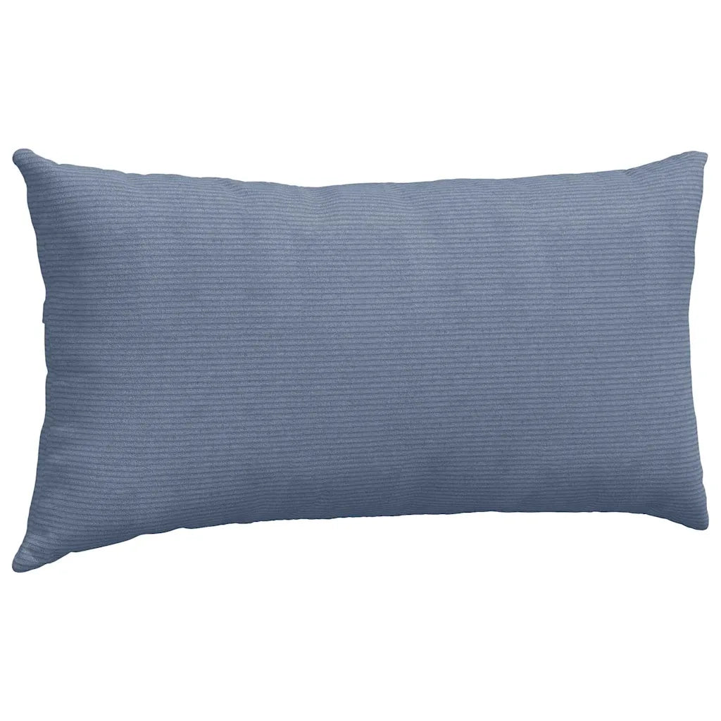 Cuscini da Divano 2 pz | Cuscini per sedie Blu 80 x 40 cm Tessuto in Cords