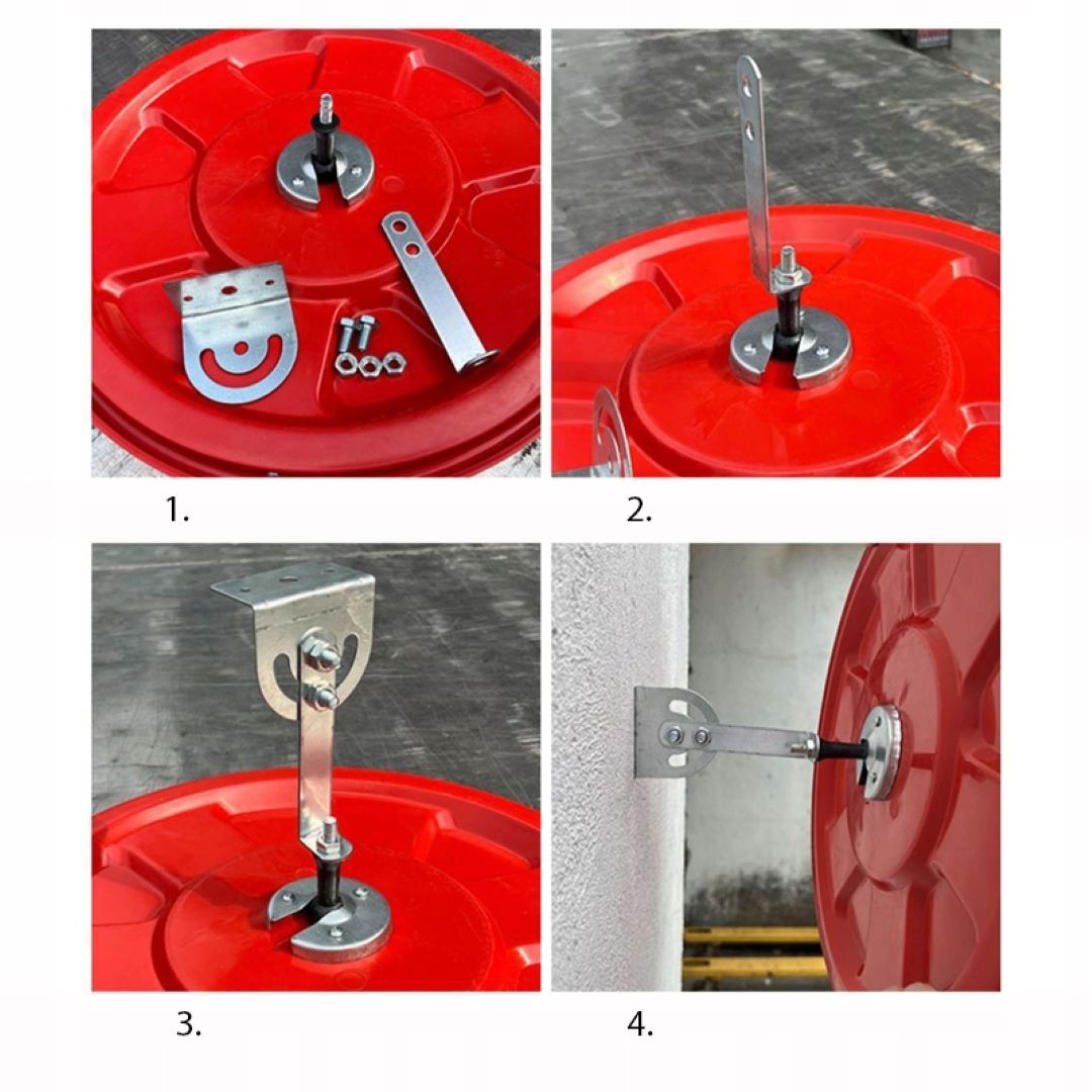 Specchio stradale da 30 cm con supporto sferico, ideale per negozi e magazzini, infrangibile.