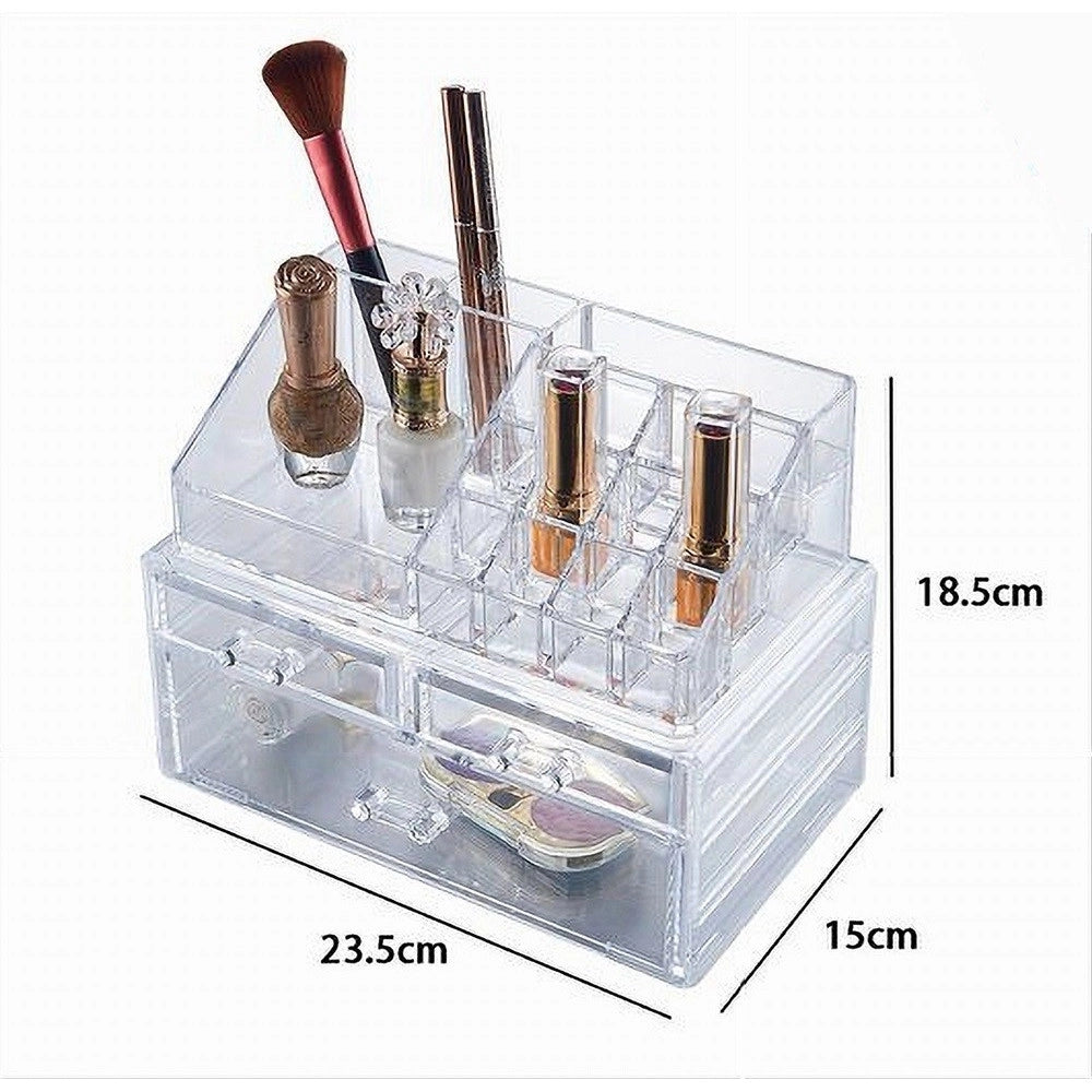 Trade Shop - Organizzatore Porta Cosmetici Make Up  10256 Espositore Organizer 16 Comparti -