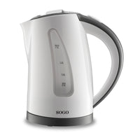 SOGO Bollitore Elettrico Senza Fili 1.7L - Acciaio Inox, 360°, Spegnimento Auto, Protezione Surriscaldamento