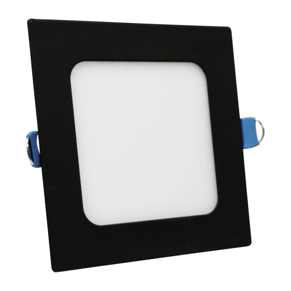 Faretto LED incasso 4,8W quadrato 12cm nero 4000K Polux Rigel