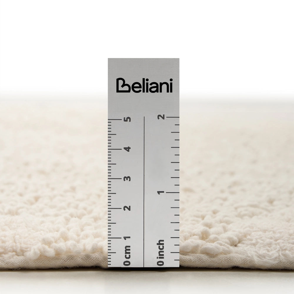 Tappeto Beige Cotone 60 x 90 cm Motivo decorativo geomentrico Stile Boho Soggiorno Bambini Stanza dei bambini