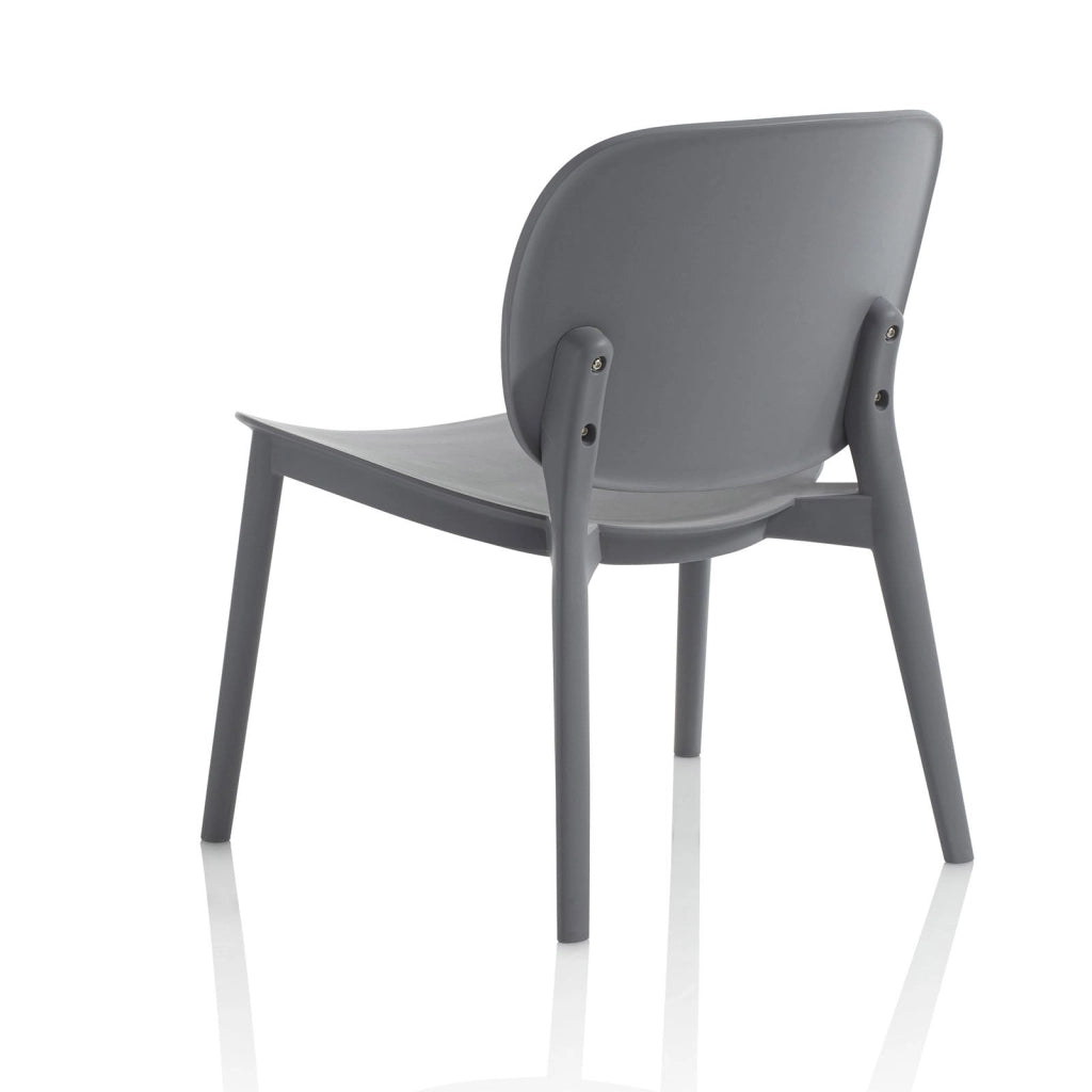 Set 2 Sedie 58x48,5x71 cm in Polipropilene Grigio