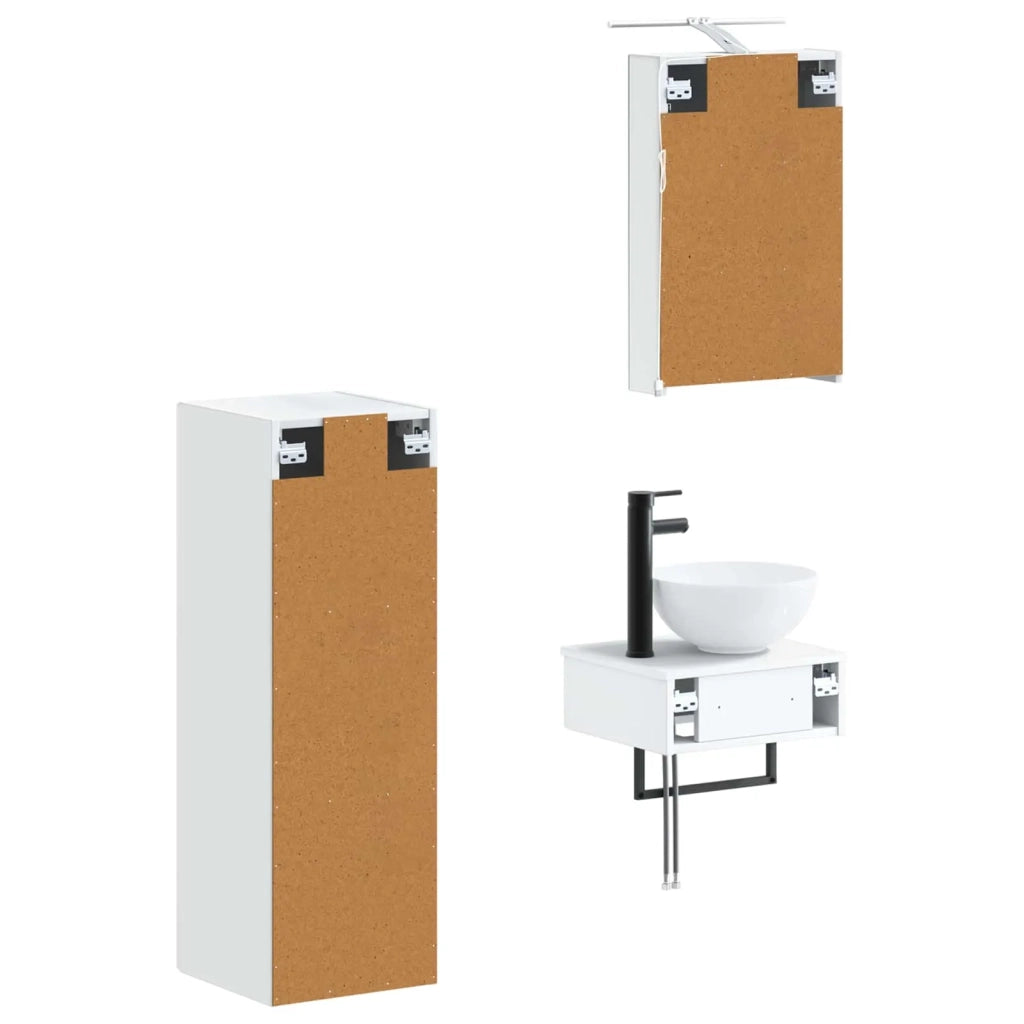 Set di Armadi da Bagno 4 pcs Bianco 40 x 10,5 x 60,5 cm 3407359