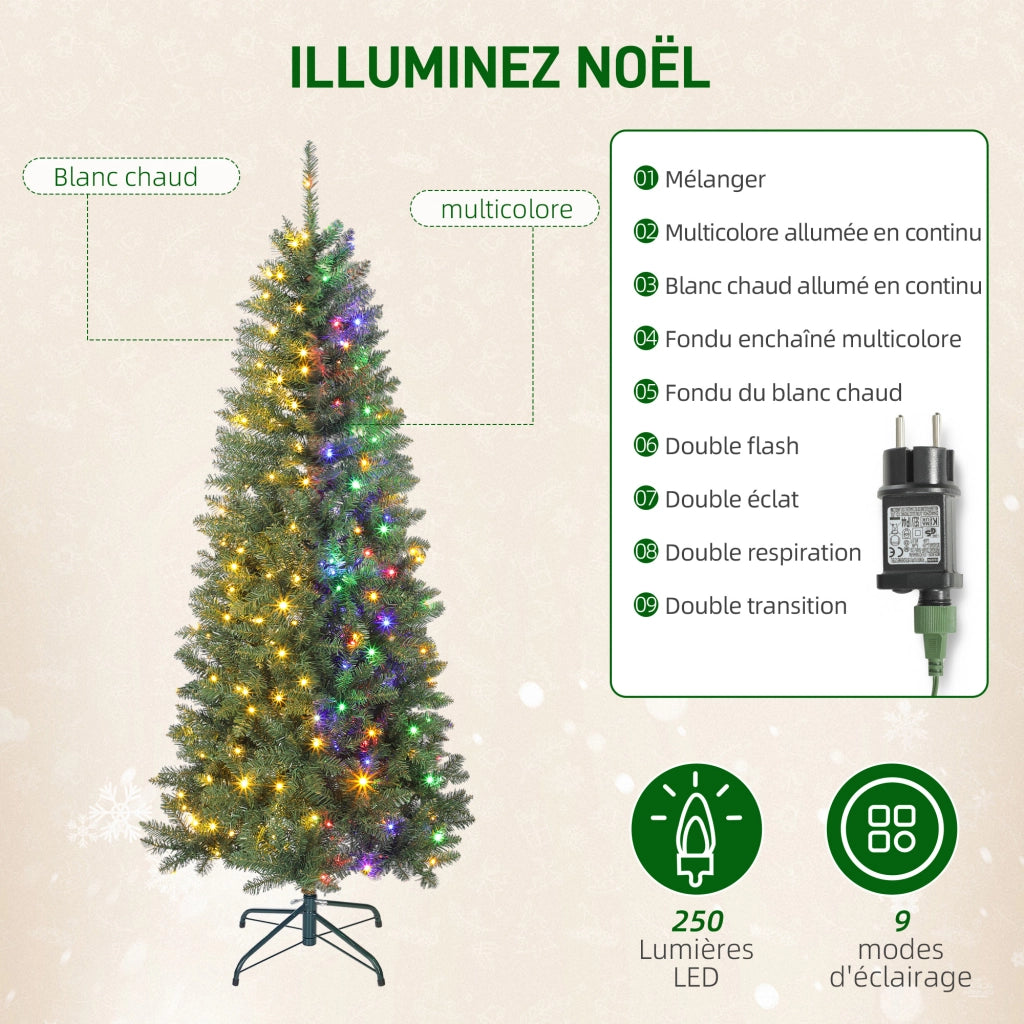Albero di Natale Artificiale 180 cm ¨C Xylo ¨C 250 Luci LED, 899 Rami, Base Pieghevole, Verde
