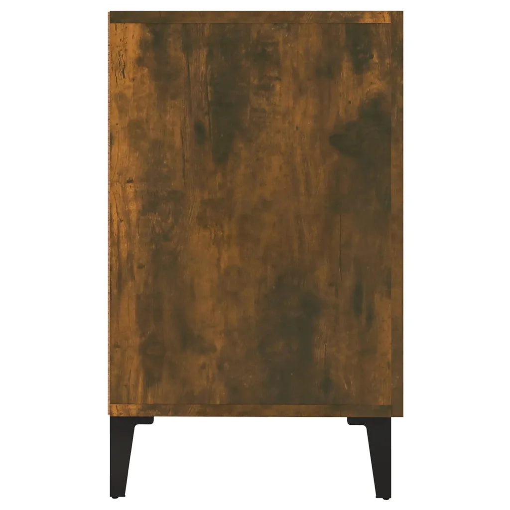 Credenza Rovere Fumo 100x36x60 cm in Legno Multistrato 817468