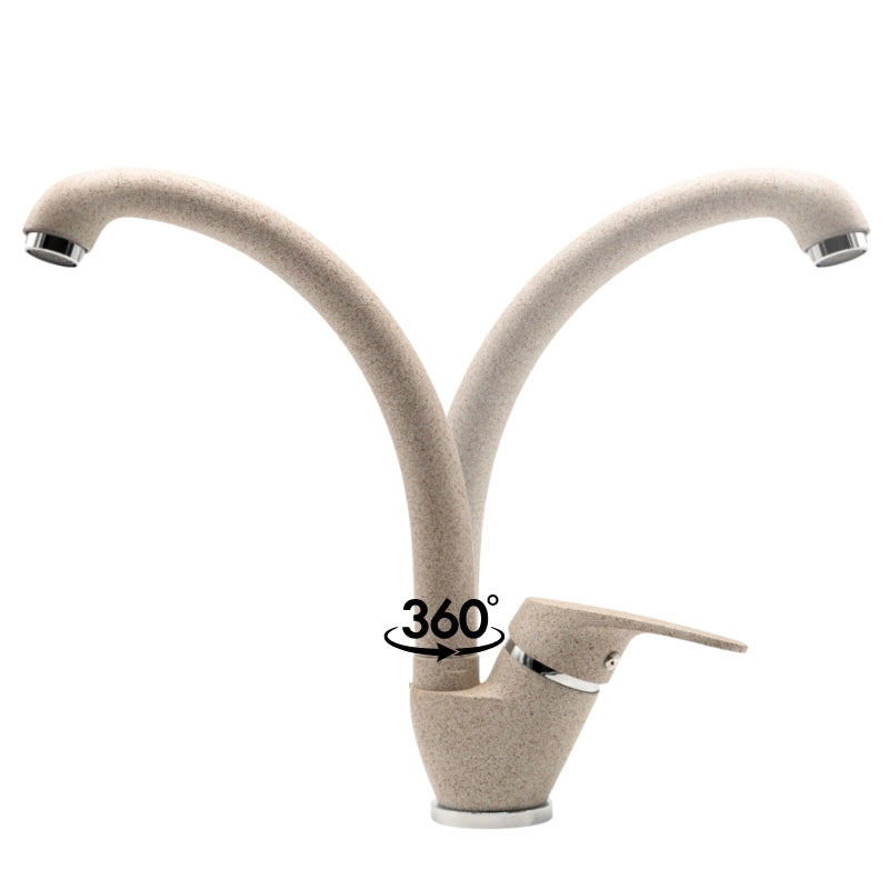 Ogomondo miscelatore oslo orientabile ottone colorato per lavello cucina *** finitura- avena 2, confezione 1