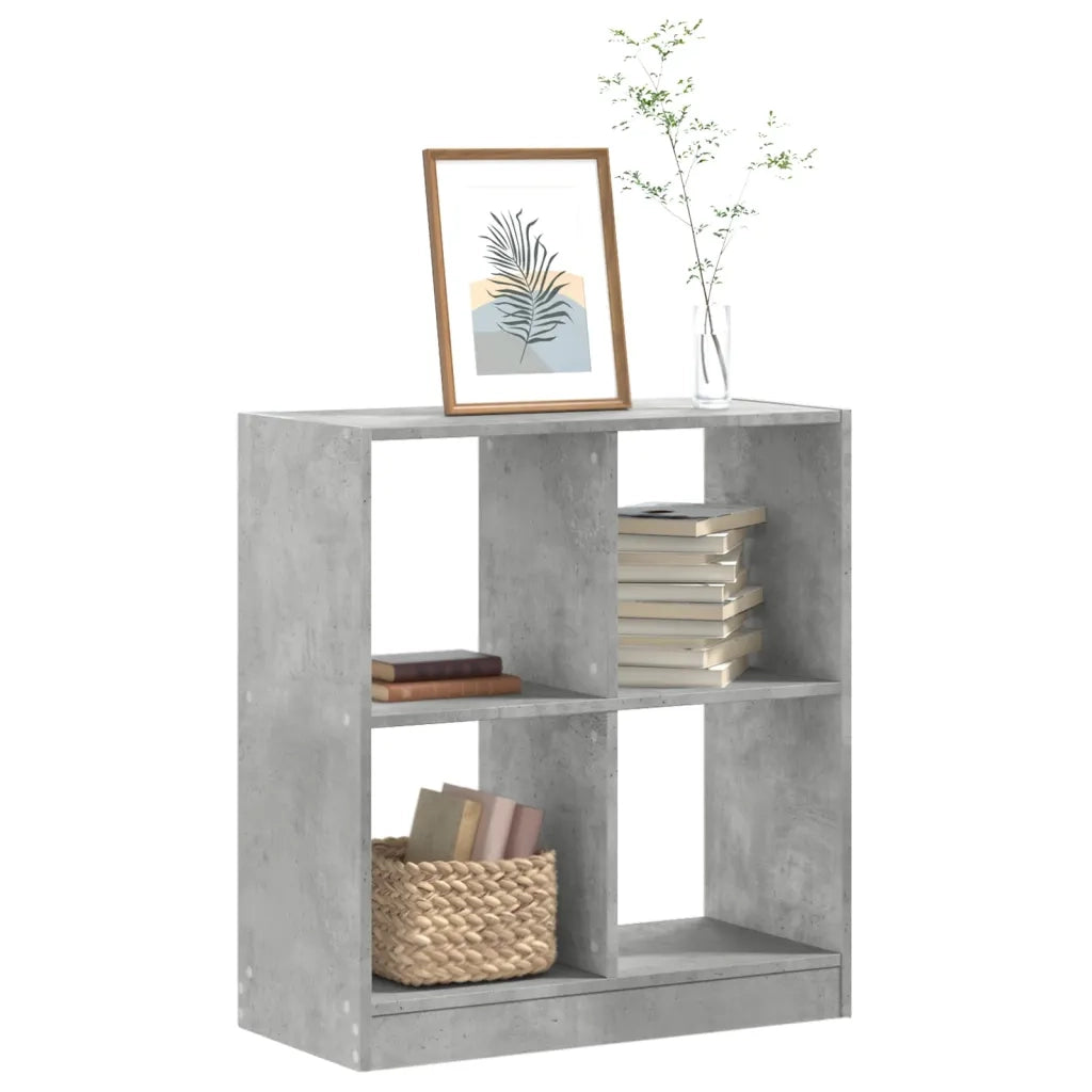 Libreria Grigio Cemento 68,5x32x75 cm in Legno Multistrato 852810