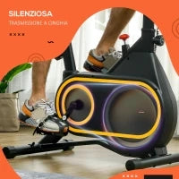 Cyclette Magnetica con Volano da 4kg, Manubrio e Sellino Regolabili