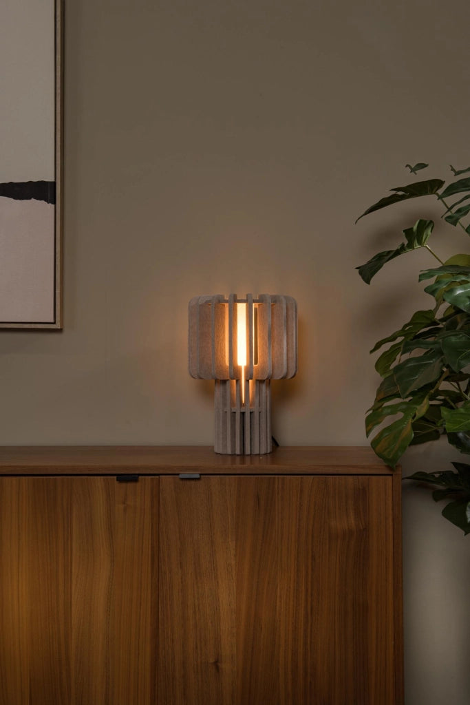 Lampada da tavolo japandi ROLLO 1xE27 taupe Lucide