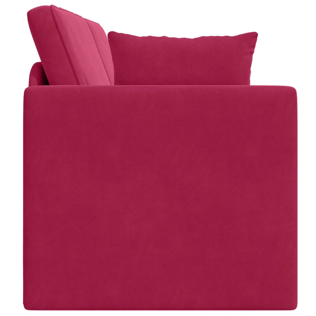 Divano-letto | Sof¨¤ letto | Letto singolo da pavimento Rosso Vino 213 x 70 x 77 cm Velluto