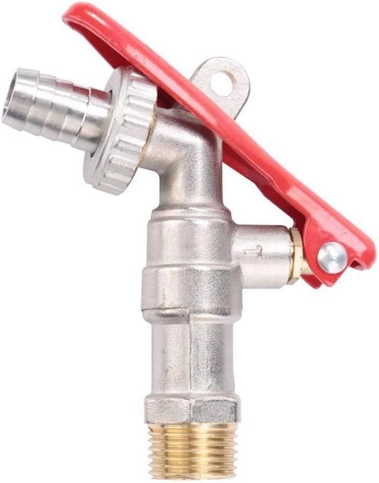 Valvola di raccordo in rame per acqua per uso domestico e esterno, valvola a chiave 1/2 pollici