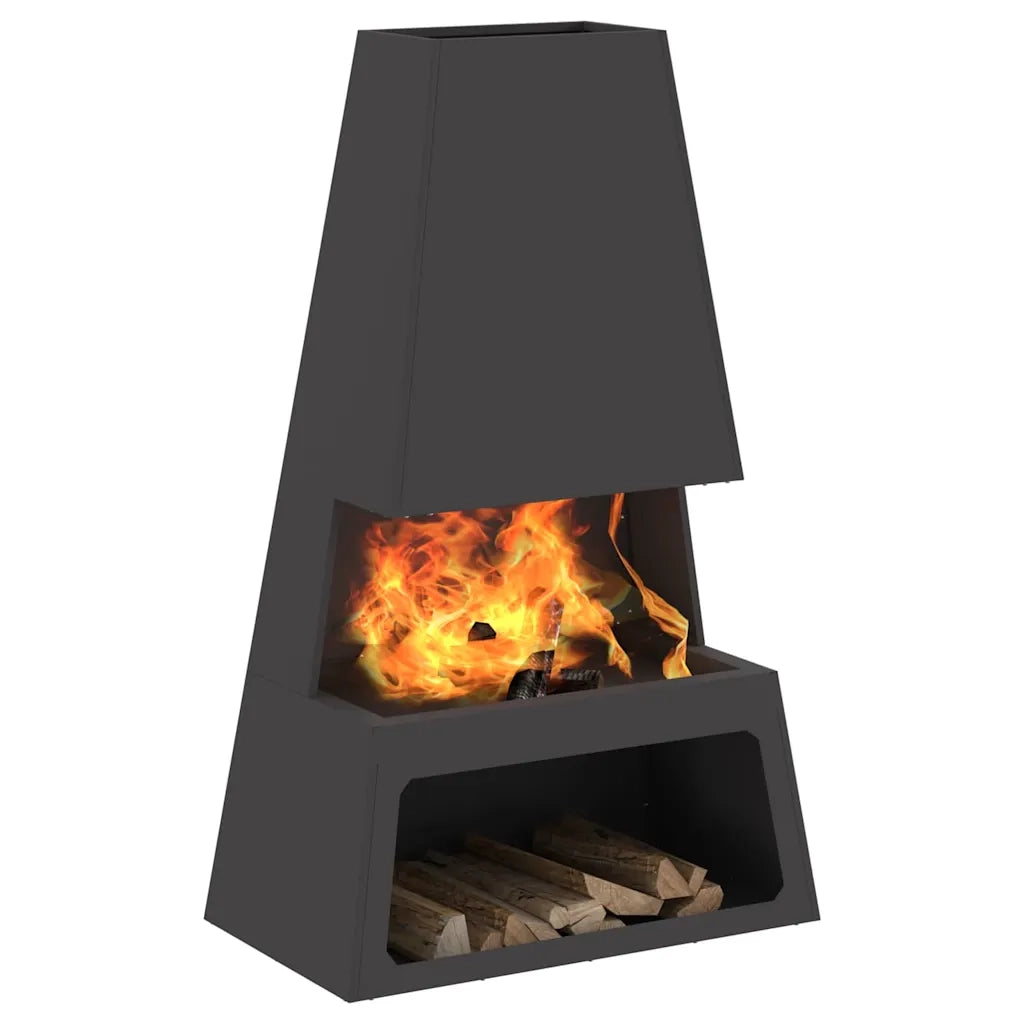 Focolare Nero 60 x 35 x 100 cm Acciaio CFW8646471