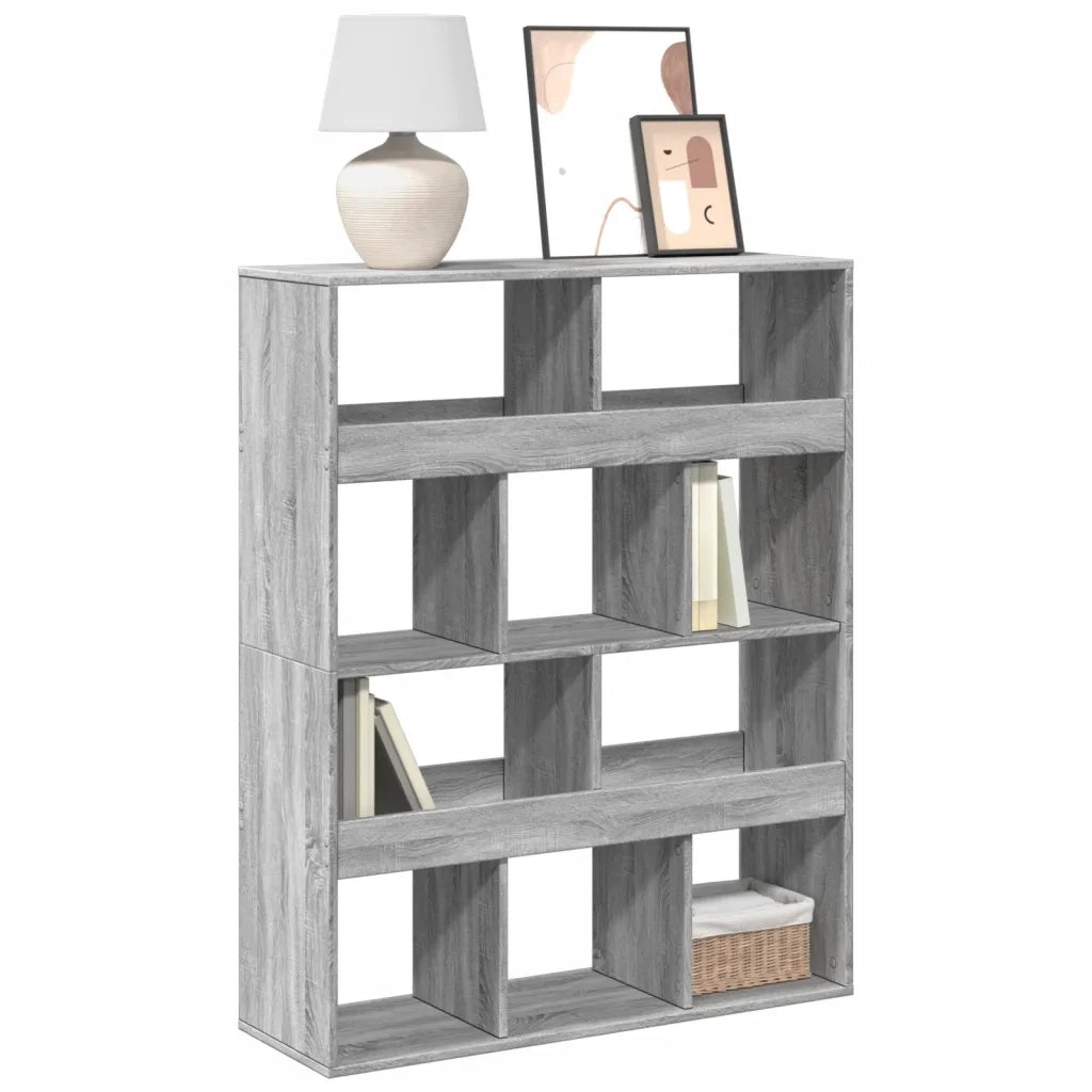 Libreria Grigio Sonoma 100x33x125,5 cm in Legno Multistrato 3309362